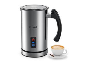 ECOWELL 4 in 1 Electric Milk Frother, Stainless Steel, Portable Automatic Milk Foam Maker, 8.1oz/240ml Coffee for Latte, Cappuccino, Machiato, WMMF02