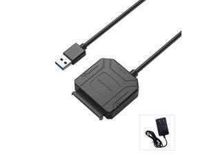 JetMedia U3-SAT01 SATA to USB3.0 Adapter SATA Hard Drive Convert To External Hard Drive Quick Conversion Plug & Play (With Optional 12V 2A power)