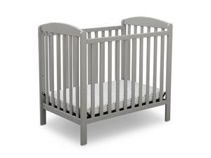 Delta Children Gateway Mini Convertible Baby Crib with 2.75-inch Mattress, Grey