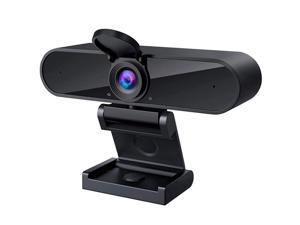 Causdon 1080P Webcam for PC Full HD Fixfocus Camera with Cover USB Web Cam with Microphone Streaming Camera for Skype Streaming Teleconference etc.