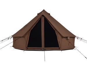10', 3M Regatta Bell Tent with Carry Bag, Floor, Poles & Tool Kit Brown (Water Repellent)
