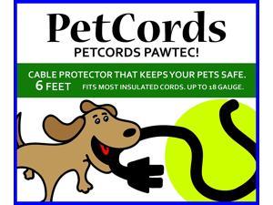 PetCords Mini 6ft Dog and Cat Cord Protector-Protects Your Pets from Chewing Through Charging Cables. Fits- iPhone, Android and Other USB Cables, Unscented, Odorless