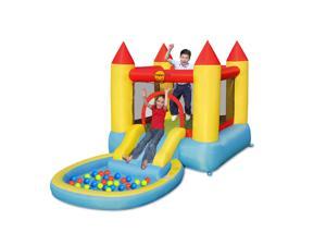 HappyHop Kids Bouncy Castle with Pool & Slide