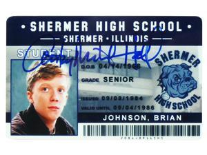 Anthony Michael Hall Signed The Breakfast Club Brian Johnson Shermer High School ID Card