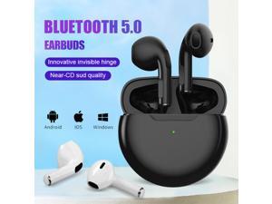 TWS Wireless Headphones Bluetooth Headphones Bass Headphones Air Pro 6 Sports Earphone with Mic for Apple iPhone Xiaomi Huawei White