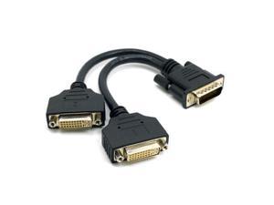 CableDeconn DMS 59 Pin Dual 2 DVI Monitors, DMS 59 Pin Male to Two DVI 24+5 Female Dual Monitor Extension Cable Adapter for LHF Graphics Card (dus 59 pin Dual dvi)