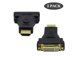 CableDeconn HDMI to DVI Adapter, Bi-Direction HDMI Male to DVI 24+5 Female  1080p Converter for Computers Laptops (2 Pack)