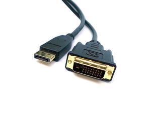 DisplayPort DP Male to DVI 24+1 DVI-D Male Connector Converter Adapter Cable 1080P for ATI HP DELL Apple HDTV 1.8m Black 6ft