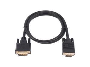 DVI to VGA Cable 3Ft(1m) DVI 24+1 DVI-D M to VGA Male Gold Plated 1080P with Chip Active Adapter Converter Cable for PC-DVD-Monitor-HDTV-Laptop- Projector