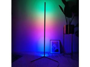 Dream Color LED Corner Floor Lamp, Zanwuz Bluetooth APP and Remote Control Music Sync RGB Corner Floor Lamp for Living Room, Bedroom, Gaming Room Lights, Modern Home Decoration