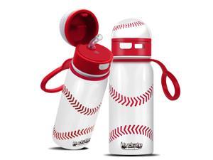 Hydrate Factory Kids Baseball Water Bottle - Insulated Stainless Steel  Thermos Gift for Girls/Boys, Softball Water Bottle12oz