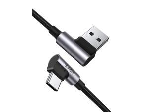 UGREEN USB C Cable 90 Degree Type C Cable 18W Fast Charging USB A to USB C Cable Right Angle Compatible with iPad Mini 6Galaxy S21 S20 Note20 S21 Z Flip 3 Z Fold Pixel PS5 GoPro Hero 8 Switch 3ft