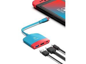 Hagibis Switch Dock for Nintendo Switch OLED Portable TV Dock Charging Docking Station with HDMI and USB 30 Port Replacement Base Dock Set Type C to HDMI TV Adapter for MacBook Pro Air Red Blue