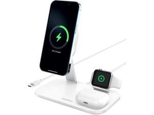 MOMAX Magnetic Wireless Charging Station25W 3 in 1 Wireless Charger Stand Fast Charging Station only for iPhone 1414Pro1313Pro12 Series AirPods Pro Apple Watch 16 Series No AC Adapter