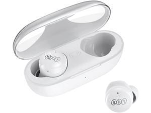 QCY T17S True Wireless Earbuds, Bluetooth 5.2 Earphone with Mic, Qualcomm QCC3040 Waterproof in-Ear Headphones, CVC 8.0 Noise Reduction, AptX Low Latency Ear Buds, Deep Bass, 28H Playtime (White)