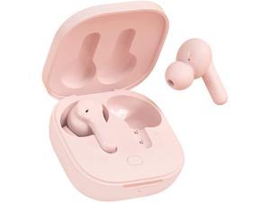 Wireless Bluetooth Earbuds with Microphone  QCY T13 TWS Waterproof in Ear Headphone ENC Noise Cancelling Deep Bass Touch Control Ear Buds HIFI Stereo 40H Playtime Earphone for Android iPhone Pink