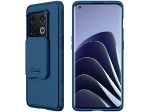 OnePlus 10 Pro Case with Camera Cover,OnePlus 10 Pro Slim Fit Thin Polycarbonate Protective Shockproof Cover with Slide Camera Cover, Upgraded Case for OnePlus 10 Pro 5G (Blue)