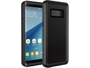 Mangix Galaxy Note 8 Waterproof Case,Underwater Cover Full Body Protective Shockproof Snowproof Dirtproof IP68 Certified Waterproof Case for Samsung Galaxy Note 8 (Black)