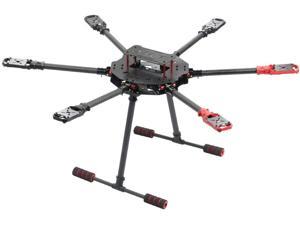 Saker 610mm  675mm 6 Axle Carbon Fiber Aircraft Folding Rack DIY RC Drone Hexacopter Frame Kit with Landing Skid Motor Mount 610mm