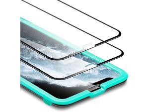 ESR FullCoverage TemperedGlass Compatible for iPhone 11 Pro Screen ProtectoriPhone Xs Screen Protector 2Pack Easy Installation Frame 3D Curved Edges for iPhone 11 Pro iPhone XsX