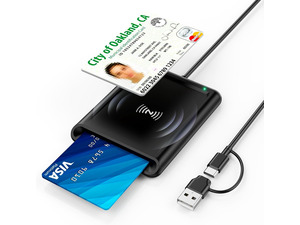 Smart Card Reader with NFC, CAC Reader for DOD Military Common Access