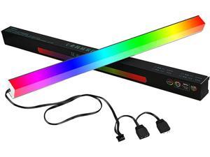 Addressable RGB LED Strip for Gaming Case, 0.98ft 30LEDs WS2812B RGBIC Rainbow Magnetic ARGB Strip PC Case Lighting, for 5V 3-pin ASUS Aura SYNC, MSI Mystic Light Sync Motherboard