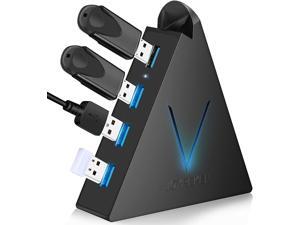 4-Port USB 3.0 Hub, FlyingVHUB Vertical Data USB Hub with 2 ft Extended Cable, for Mac, PC, Xbox One, PS4, PS5, iMac, Surface Pro, XPS, Laptop, Desktop, Flash Drive, Mobile HDD 4-Port USB 3.0 Hub, FlyingVHUB Vertical Data USB Hub with 2 ft Extended Cable, for Mac, PC, Xbox One, PS4, PS5, iMac, Surface Pro, XPS, Laptop, Desktop, Flash Drive, Mobile HDD