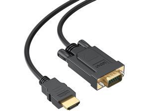 HDMI to VGA Cable 3FT UniDirectional Computer HDMI to VGA Monitor 3Feet Video Cord Male to Male Compatible for Raspberry Pi RokuComputer Desktop Laptop PC Monitor Projector HDTV and More