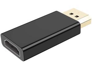 DP to HDMI Adapter, 1080P Gold Plated Displayport to HDMI Converter Male to Female 1.3V Black (1080P)