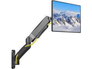 Single LCD Monitor Fully Adjustable Gas Spring Wall Mount Fits 1 Screen VESA up to 27 inch, 14.3 lbs. Weight Capacity, Arm Max Extension 21.2 inch (GSWM001), Black