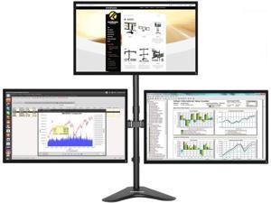 Triple Monitor Mount, LCD LED Computer Desk Stand, VESA Compatible Fit, Mount 3 Screens up to 32 inches and 17.6 lbs Each, Full Motion Articulating Arm, Fully Adjustable