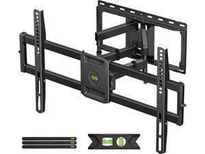 Full Motion TV Wall Mount for Most 47-84 inch Flat Screen/LED/4K TV, TV Mount Bracket Dual Swivel Articulating Tilt 6 Arms, Max VESA 600x400mm, Holds up to 132lbs, Fits 8” 12” 16" Wood Studs