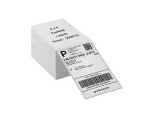 POLYSELLS® Thermal Direct Shipping Labels White Perforated, 500 Labels per Stack (Fanfold 4x6 Shipping Label, 1 Stack, Total 500 Labels) - Commercial Grade