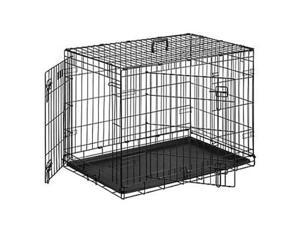 Large 48" Dog Crate Kennel 2 Door Cage Collapsible Wire Metal 48x29x32" XL