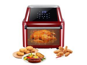 Air Fryer,120V 16 L Large Cooking Capacity All-in-One Air Fryer with Large Visible Window 1800W Claret-Red