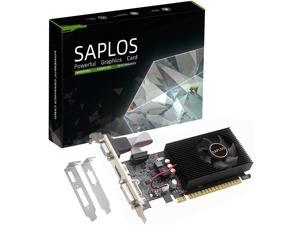 SAPLOS NVIDIA GT 730 Graphics Cards, 2GB, DDR3, 64 Bit, VGA DVI HDMI, Low Profile Video Card for PC, Gaming GPU, Desktop Computer, Save Case Space, Low Power, PCI Express x8, 2K Support