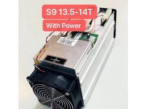 ANTMINER S9 13.5-14TH/s ( New 110V-220V PSU and US Power Cord Included ) Bitcoin Miner BTC Mining Machine ASIC Miner Superior to BITMAIN ANTMINER S19J PRO L3+ L7 D7 A11 S19