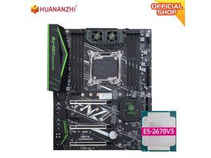 HUANANZHI X99 F8 X99 Motherboard with Intel XEON E5 2678 V3 LGA 2011-3 DDR4 RECC NON-ECC memory combo kit set NVME