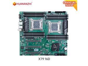 HUANANZHI X79 16D X79 Motherboard Intel Dual CPU LGA 2011 REG ECC DDR3 1333 1600 1866MHz SATA3 USB3.0 E-ATX witht VGA