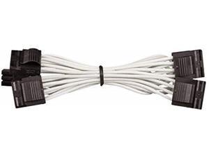 Corsair CP-8920196 Premium Individually Sleeved Peripheral Cable, White, for Corsair PSUs