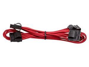 Corsair CP-8920195 Premium Individually Sleeved Peripheral Cable, Red, for Corsair PSUs