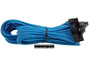 Corsair CP-8920161 Premium Individually Sleeved ATX 24-pin Cable, Blue, for Corsair PSUs