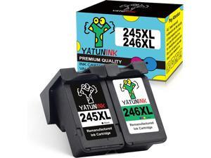 YATUNINK Remanufactured for Canon PG245XL CL246XL PG245Xl Cl246Xl PG243 CL244 Ink Cartridge Replacement for Canon PIXMA MX492 MX490 PIXMA MG2520 PIXMA MG2920 MG2420 MG2522 MG2922 Printer 2Pack