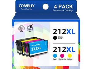 212 212XL Ink Cartridges Remanufactured Replacement for Epson 212XL T212XL 212 XL T212 Ink Cartridges Combo Pack for WF2850 Ink XP4105 XP4100 WF2830 Printer Black Cyan Magenta Yellow 4 Pack