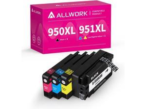 Allwork Compatible Ink Cartridge Replacement 950 951 950XL 951XL Combo Works with HP OfficeJet Pro 8610 8600 8620 8630 8100 8625 8615 8660 8640 251DW 276DW 271DW 4Pack