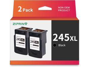 ZIPRINT 245XL Ink Cartridge Replacement for Canon 245 Ink Black PG245XL PG243 use for Canon Pixma MG2522 MG2520 MG2922 TR4520 TS3122 MX492 MX490 Printer 245 Ink Cartridge 2Pack