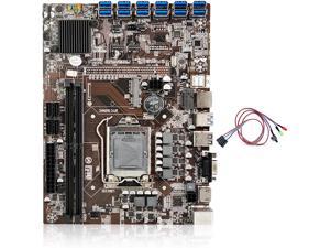 BITEO B250C Mining Motherboard LGA 1151 12 USB 3.0 to PCIE X16 Support 1660/2080/3050/3060 DDR4 mSATA HDMI for Mining BTC/ETH/ZEC etc