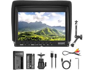 Neewer F100 7 Inch Camera Field Monitor HD Video Assist Slim IPS 1280X800 4K HDMI Input 1080P with 2600Mah Li-Ion Battery/Usb Charger11 Magic Arm for DSLR Cameras, Stabilizer, Film Video Making Rig