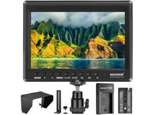 Neewer F100 7 Inch Camera Field Monitor HD Video Assist Slim IPS 1280X800 4K HDMI Input 1080P with 2600Mah Li-Ion Battery/Usb Charger for DSLR Cameras, Handheld Stabilizer, Film Video Making Rig