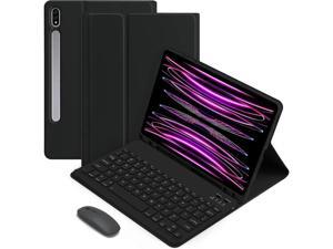 Keyboard Case with Wireless Mouse Combo for 124 inch Samsung Galaxy Tab S8 Plus 2022  S7 FE 2021  S7 Plus 2020 Smart Folio Cover with Magnetic Detachable Wireless Keyboard Bluetooth Mice